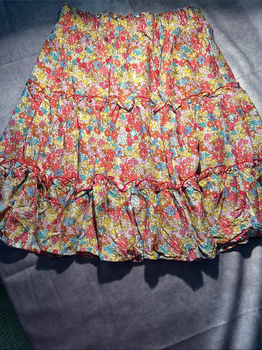 Carol Rowley Vibrant Fun Tiered Girls Skirt - Size S